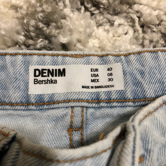 Bershka Ripped Denim Skirt w/ Belt - Picture 3 of 4